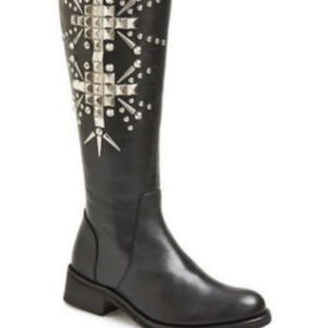 Steve Madden Black Leather Engineer Boots NIB